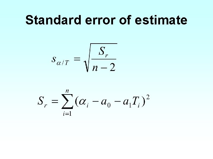 Standard error of estimate 