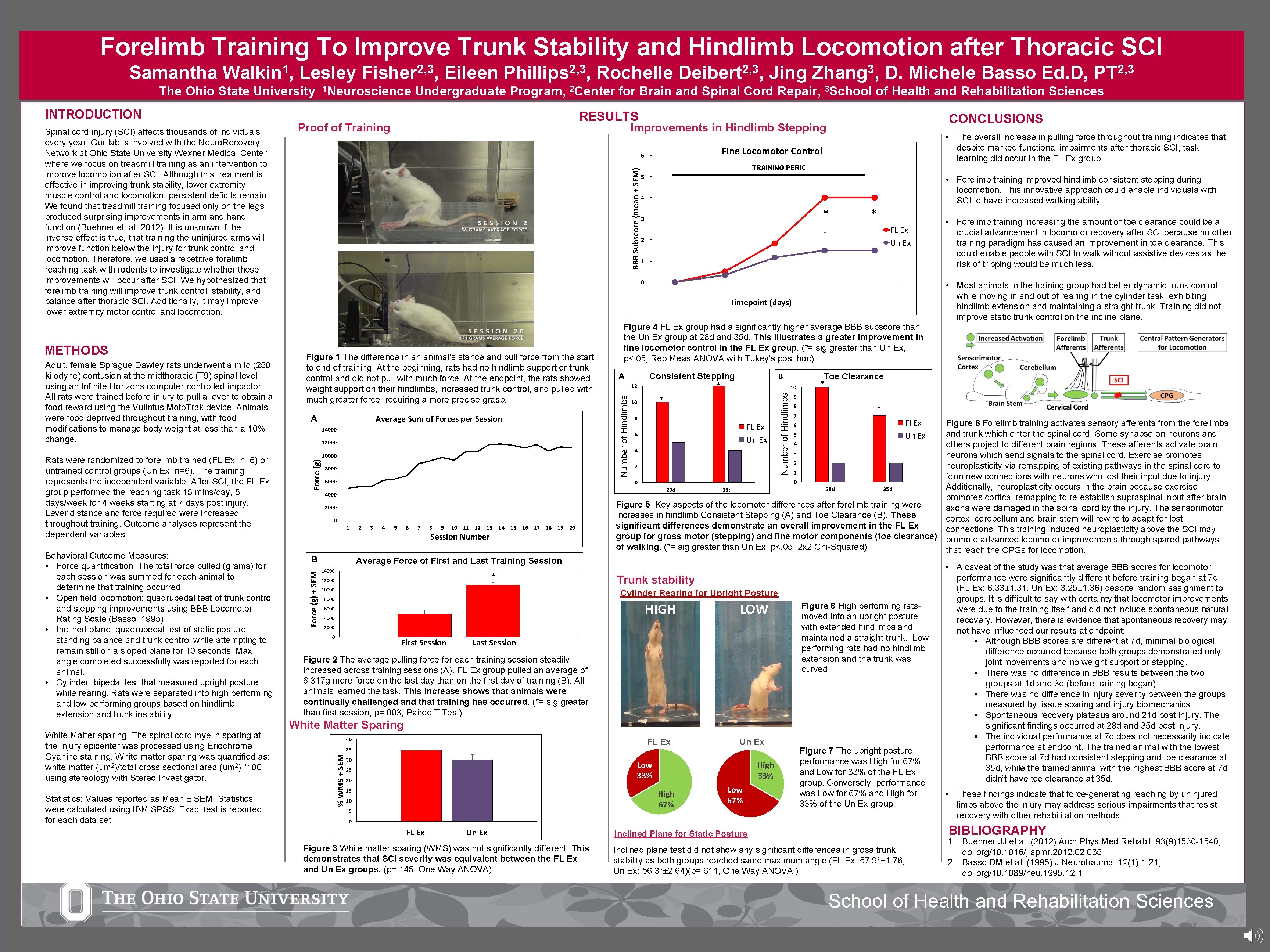 Forelimb Training To Improve Trunk Stability and Hindlimb Locomotion after Thoracic SCI Samantha 1