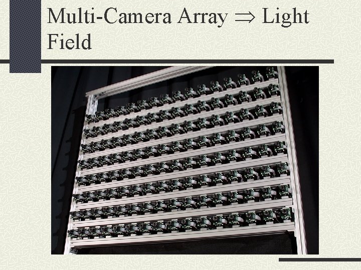 Multi-Camera Array Light Field 