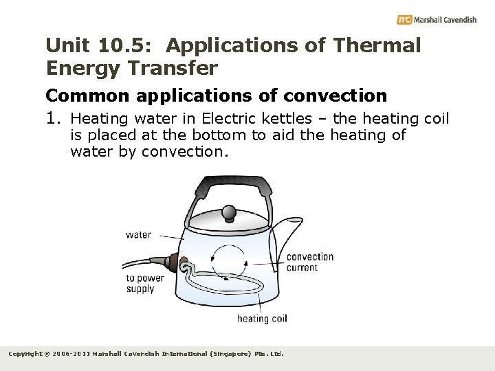 Unit 10. 5: Applications of Thermal Energy Transfer Common applications of convection 1. Heating