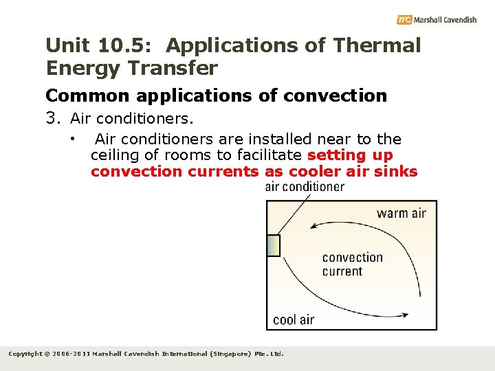 Unit 10. 5: Applications of Thermal Energy Transfer Common applications of convection 3. Air