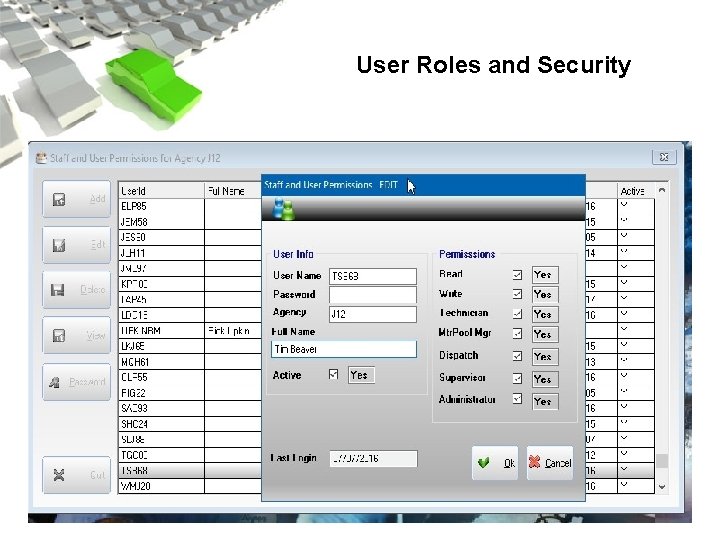 User Roles and Security 