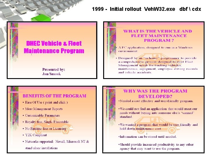 1999 - Initial rollout Veh. W 32. exe dbf  cdx 