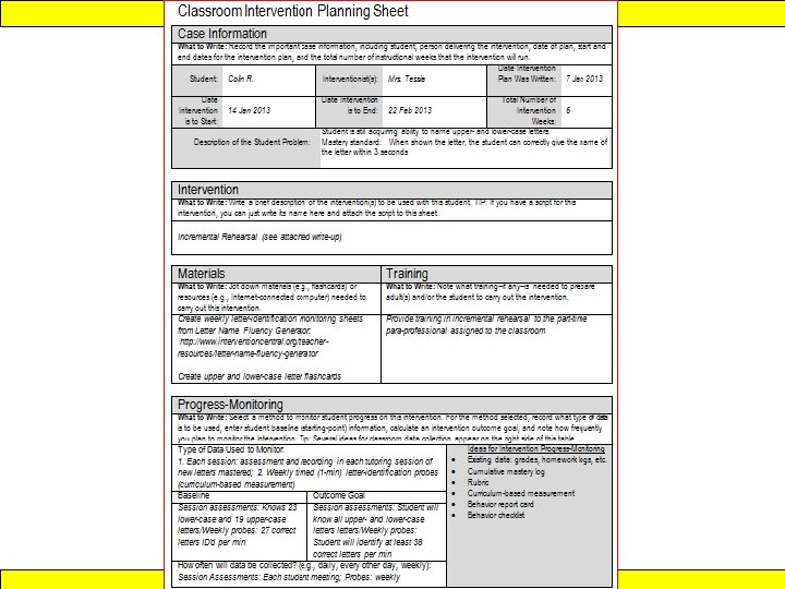Response to Intervention www. interventioncentral. org 