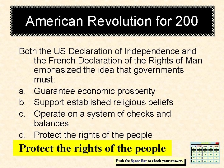 American Revolution for 200 Both the US Declaration of Independence and the French Declaration