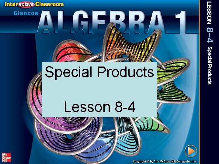 Special Products Lesson 8 -4 