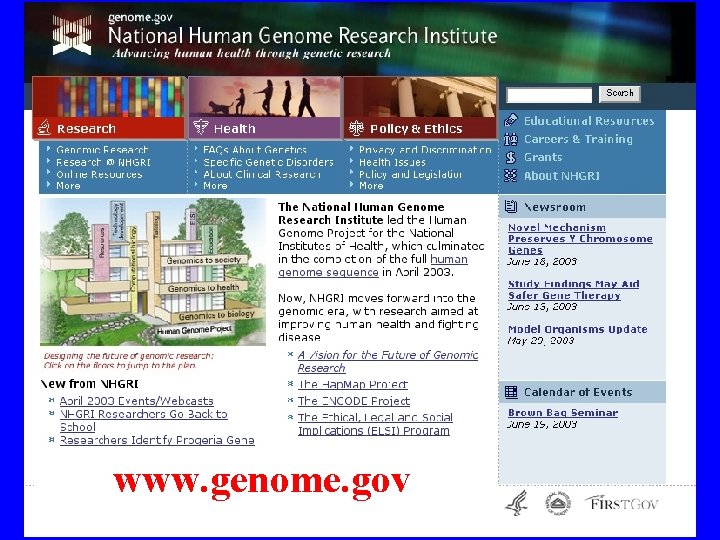 www. genome. gov 