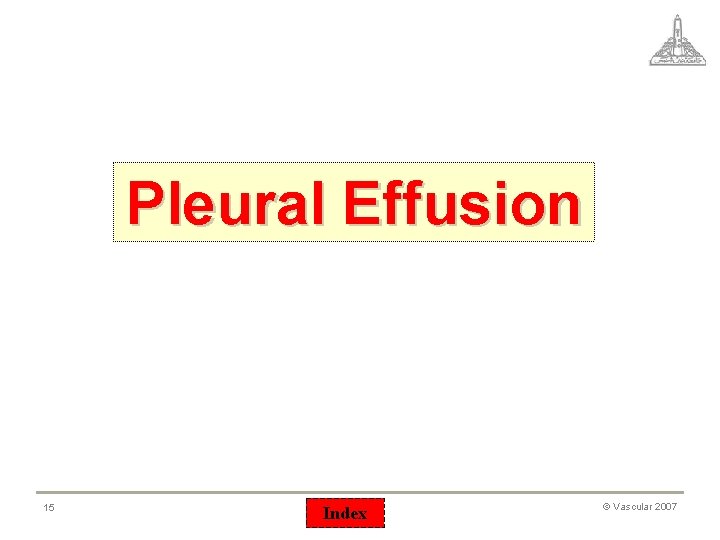 Pleural Effusion 15 Index © Vascular 2007 