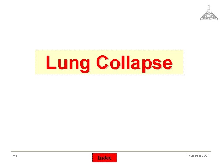 Lung Collapse 26 Index © Vascular 2007 