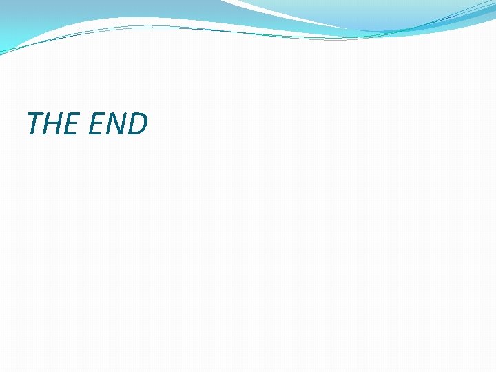THE END THE END