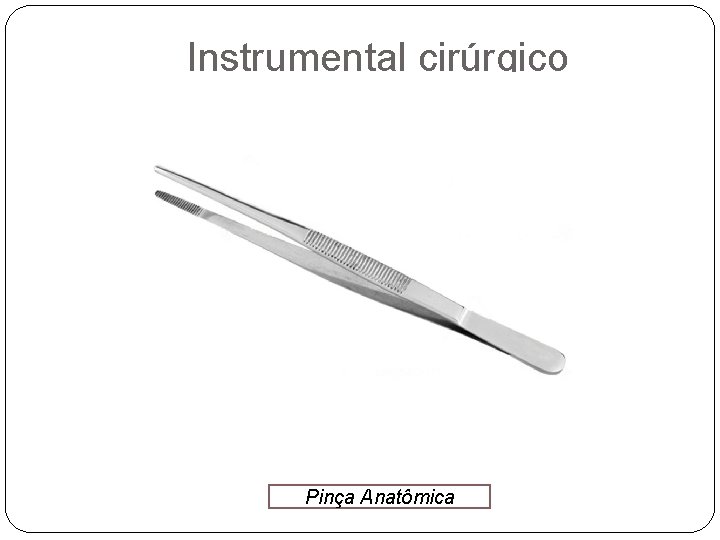 Instrumental cirúrgico Pinça Anatômica 