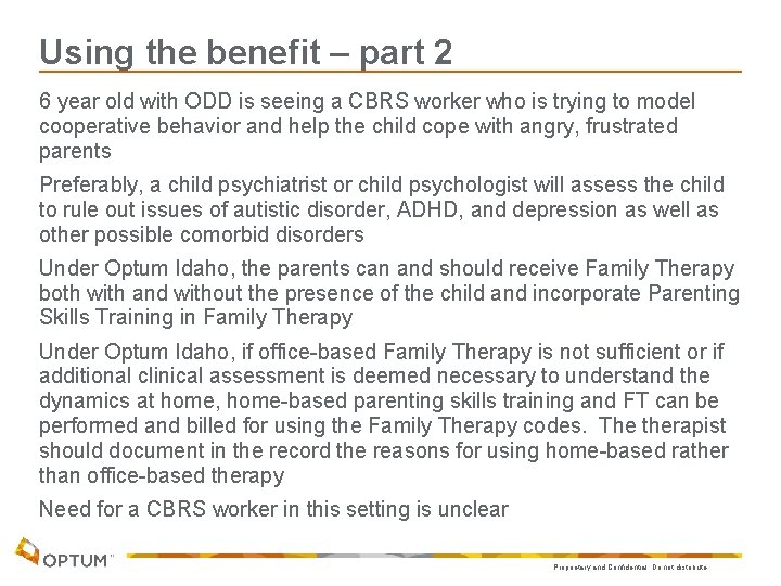 Using the benefit – part 2 6 year old with ODD is seeing a Using the benefit – part 2 6 year old with ODD is seeing a