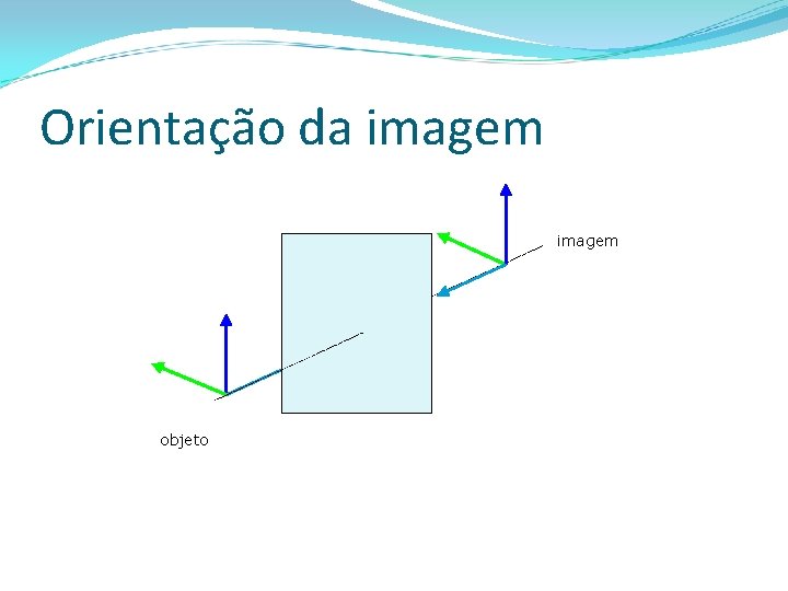 Orientação da imagem objeto 