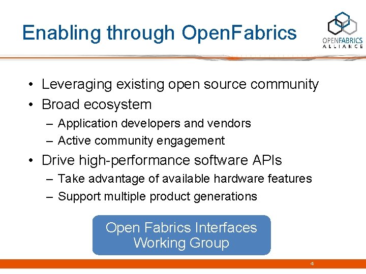 Open Fabrics Interfaces Architecture Introduction Sean Hefty Intel