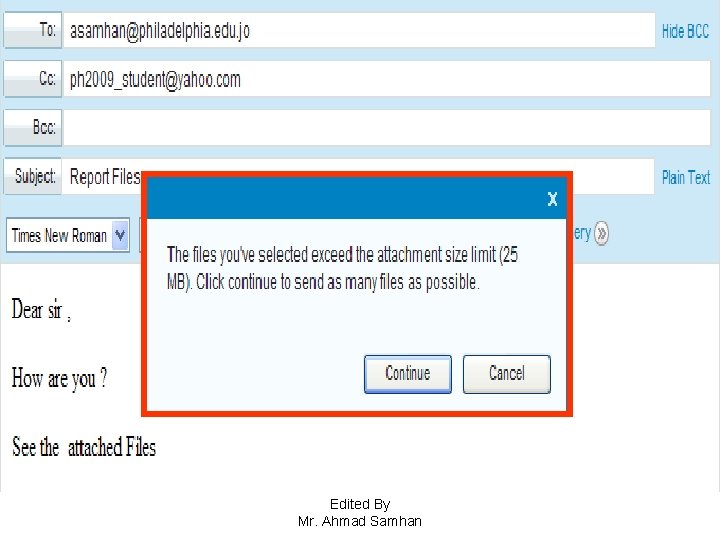 Edited By Mr. Ahmad Samhan 