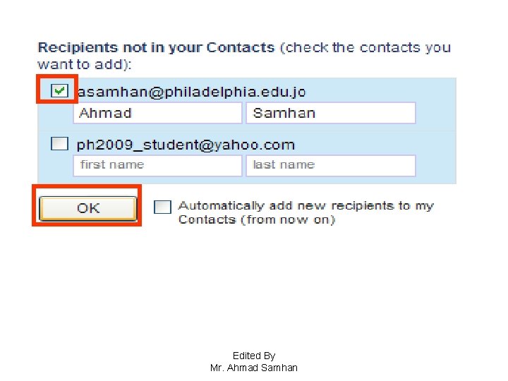 Edited By Mr. Ahmad Samhan 