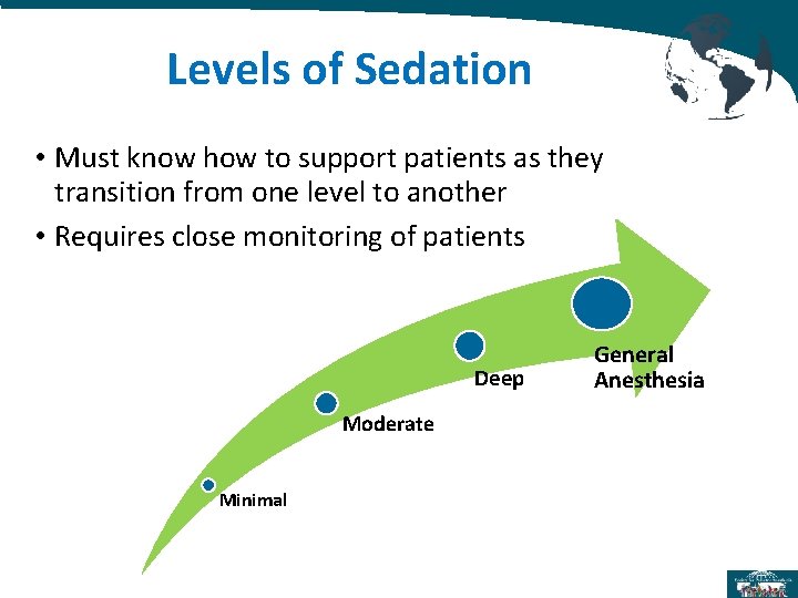 Levels of Sedation • Must know how to support patients as they transition from Levels of Sedation • Must know how to support patients as they transition from