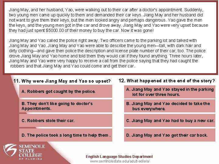 Jiang May, and her husband, Yao, were walking out to their car after a Jiang May, and her husband, Yao, were walking out to their car after a