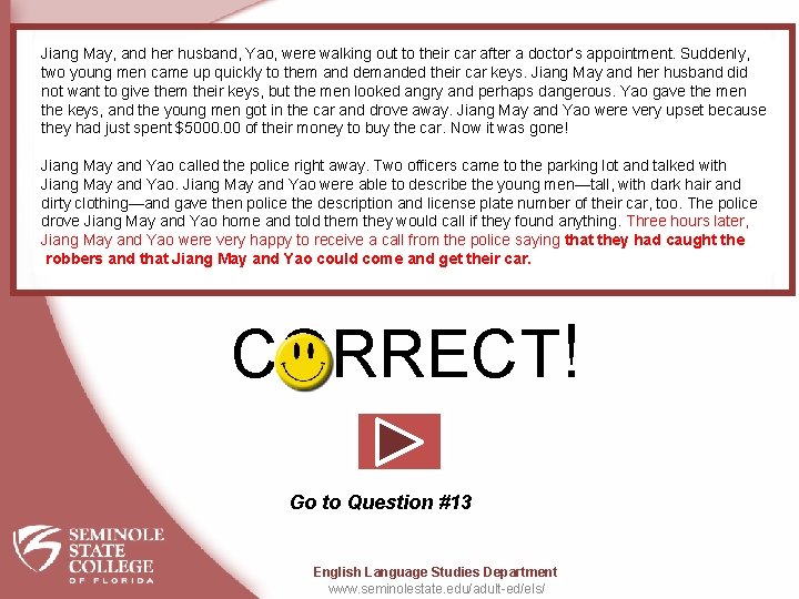 Jiang May, and her husband, Yao, were walking out to their car after a Jiang May, and her husband, Yao, were walking out to their car after a
