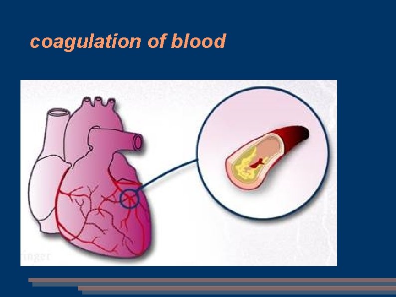 coagulation of blood 