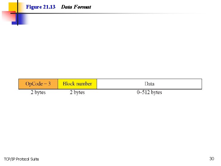 Figure 21. 13 TCP/IP Protocol Suite Data Format 30 