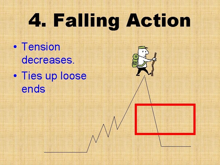 4. Falling Action • Tension decreases. • Ties up loose ends 
