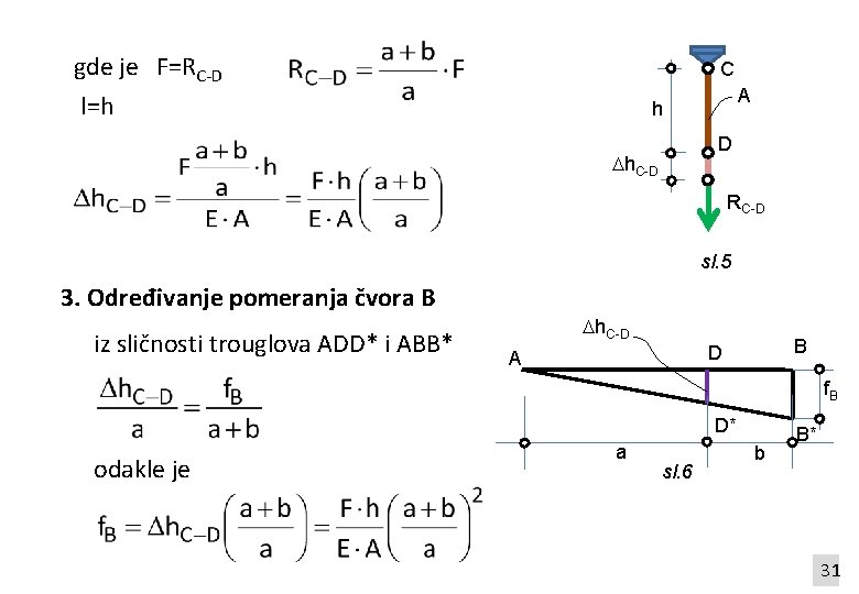 gde je F=RC-D l=h C A h D h. C-D RC-D sl. 5 3.