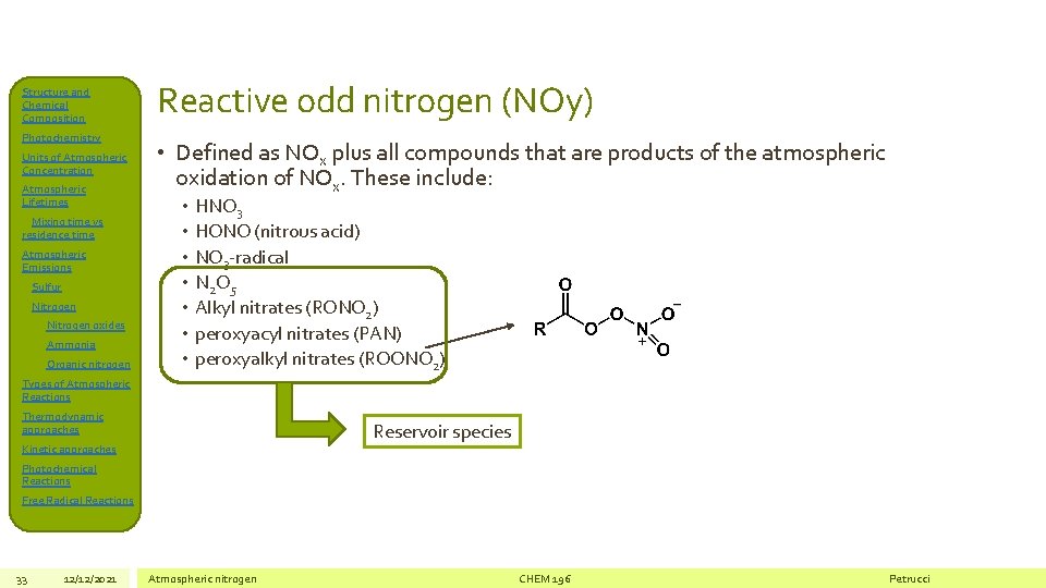 Structure and Chemical Composition Photochemistry Units of Atmospheric Concentration Atmospheric Lifetimes Mixing time vs
