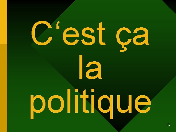 C‘est ça la politique 16 