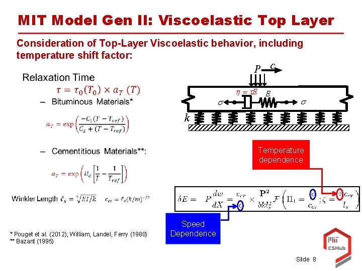 MIT Model Gen II: Viscoelastic Top Layer Consideration of Top-Layer Viscoelastic behavior, including temperature