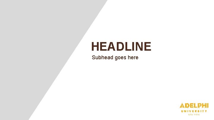 HEADLINE Subhead goes here 