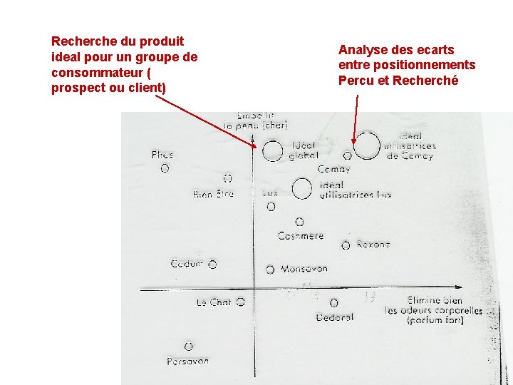 Recherche du produit ideal pour un groupe de consommateur ( prospect ou client) Analyse
