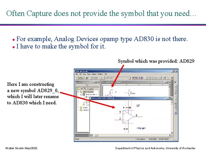 Often Capture does not provide the symbol that you need… For example, Analog Devices
