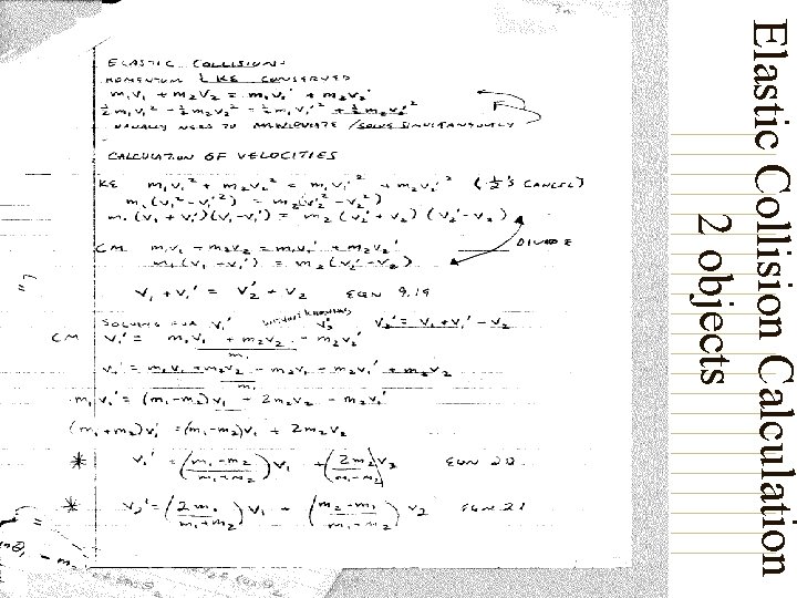 Elastic Collision Calculation 2 objects 