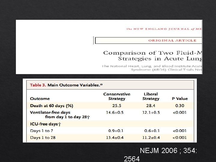 NEJM 2006 ; 354: 2564 