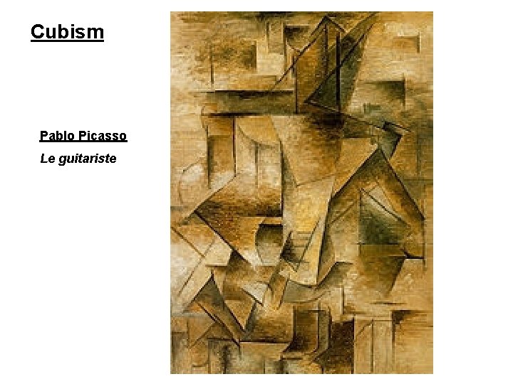 Cubism Pablo Picasso Le guitariste 