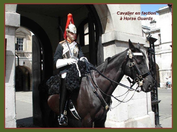 Cavalier en faction à Horse Guards 