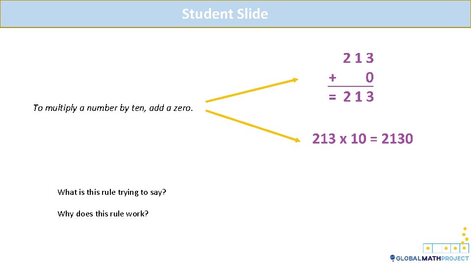 Student Slide To multiply a number by ten, add a zero. What is this Student Slide To multiply a number by ten, add a zero. What is this