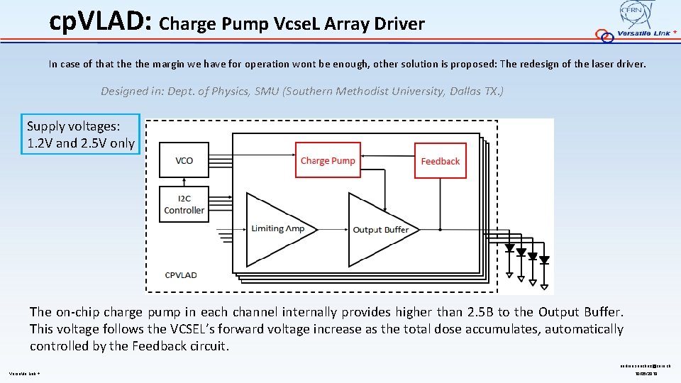 cp. VLAD: Charge Pump Vcse. L Array Driver In case of that the margin