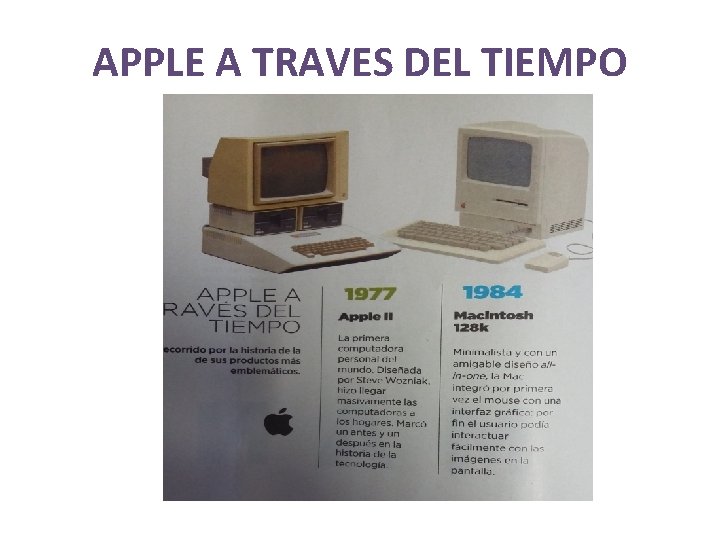 APPLE A TRAVES DEL TIEMPO 