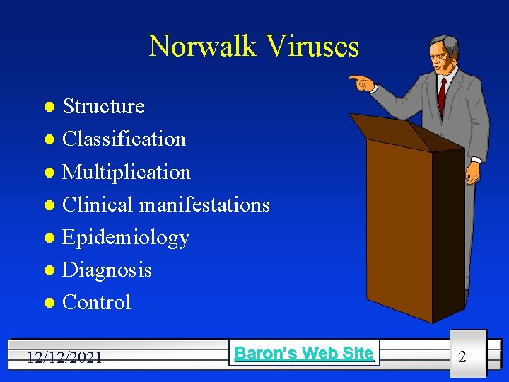 Norwalk Viruses Structure l Classification l Multiplication l Clinical manifestations l Epidemiology l Diagnosis