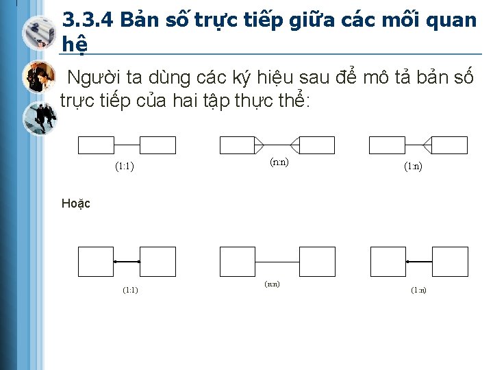 3. 3. 4 Bản số trực tiếp giữa các mối quan hệ Người ta