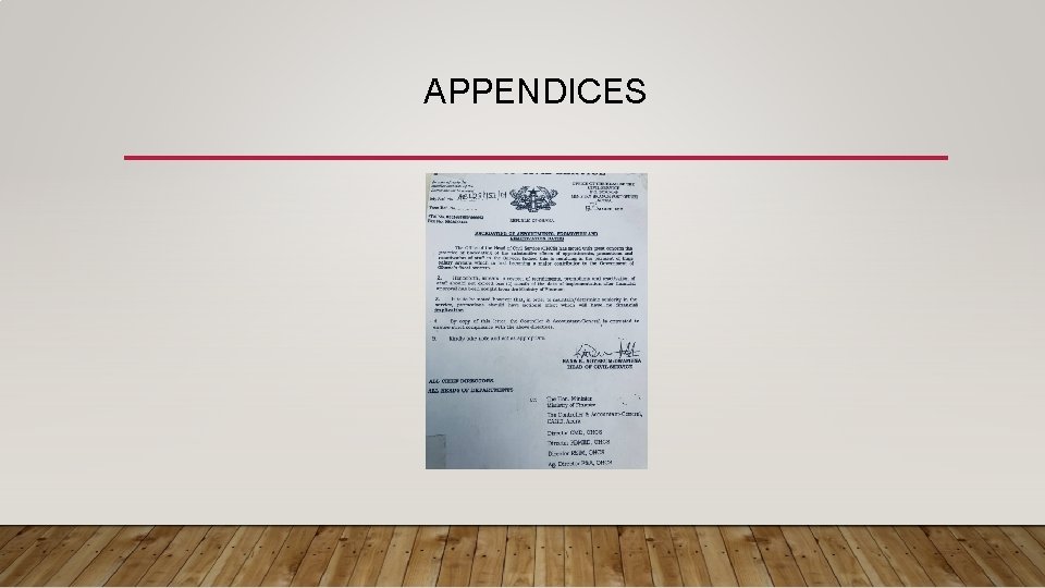 APPENDICES APPENDICES