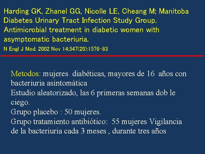 Harding GK, Zhanel GG, Nicolle LE, Cheang M; Manitoba Diabetes Urinary Tract Infection Study Harding GK, Zhanel GG, Nicolle LE, Cheang M; Manitoba Diabetes Urinary Tract Infection Study