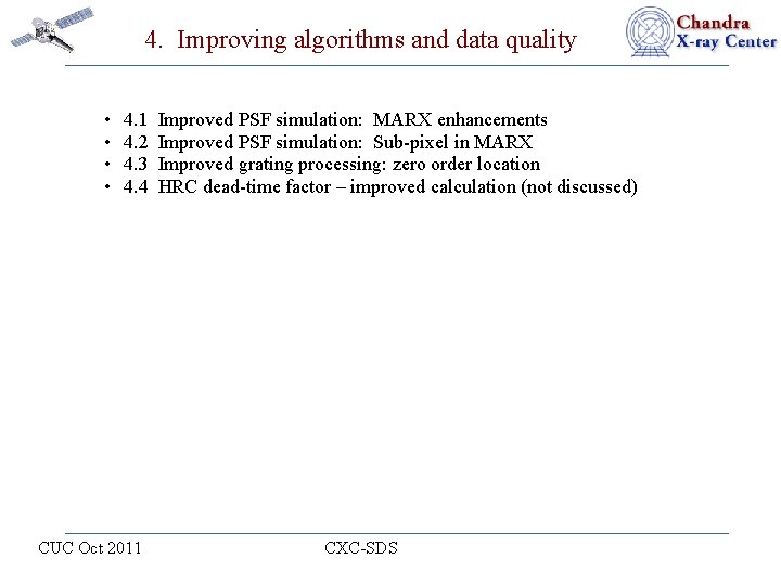 4. Improving algorithms and data quality • • 4. 1 4. 2 4. 3