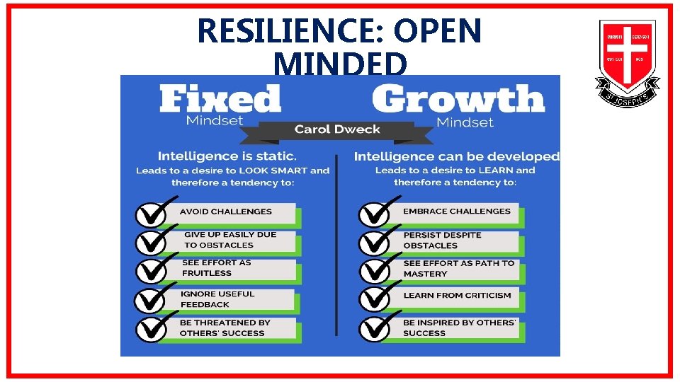 RESILIENCE: OPEN MINDED 