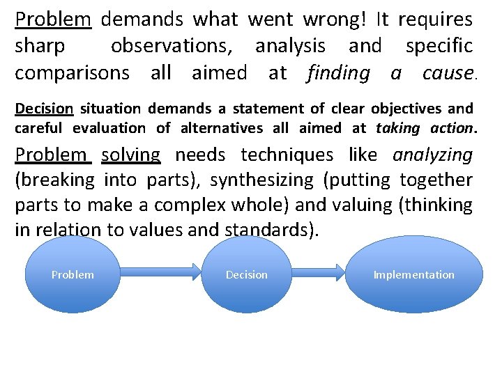Problem demands what went wrong! It requires sharp observations, analysis and specific comparisons all