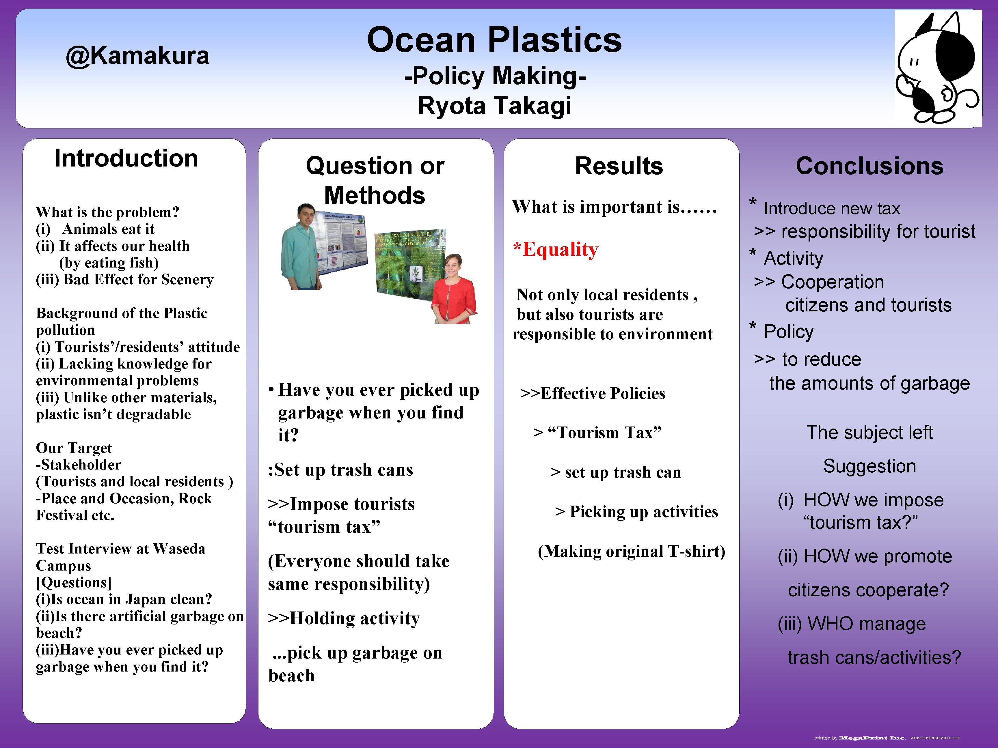 @Kamakura Introduction What is the problem? (i) Animals eat it (ii) It affects our