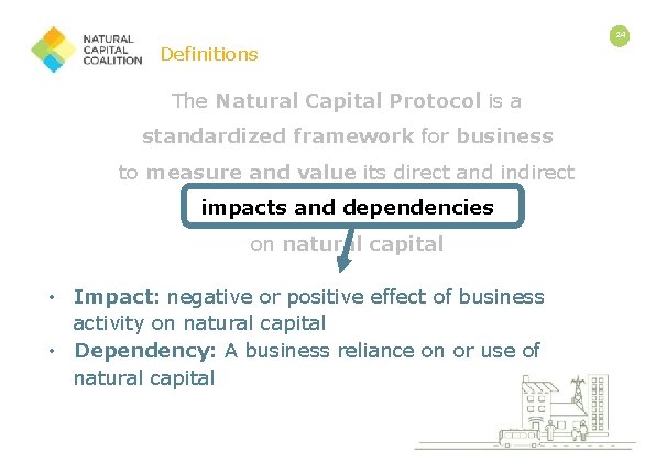 24 Definitions The Natural Capital Protocol is a standardized framework for business to measure