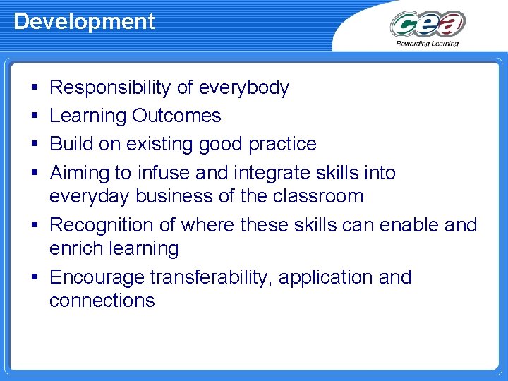 Assessment of Cross Curricular Skills Anne Marshall CCEA